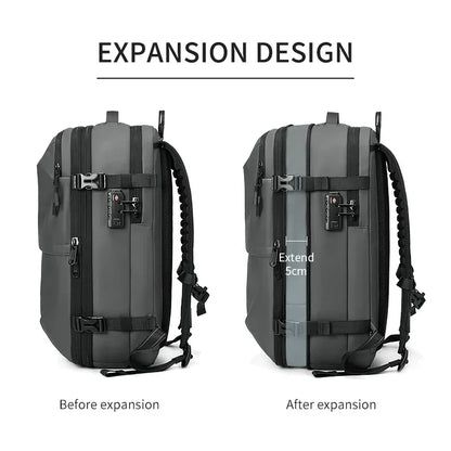 Vacuum Compression Travel Backpack – 17" Laptop, Large Capacity, Business