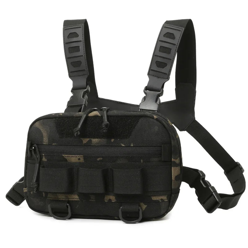 Tactical Chest Rig Bag – MOLLE Vest Front Pouch Daypack