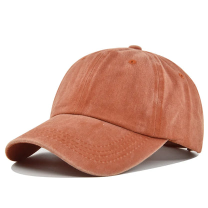 Solid Color Washed Cotton Baseball Cap – Unisex Dad Hat
