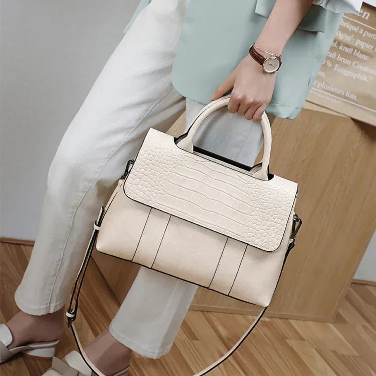 Cowhide Leather Crossbody Handbag for Women – Luxury Shoulder Bag