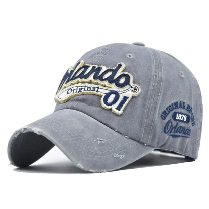 Orlando Embroidered Vintage Washed Cotton Baseball Cap