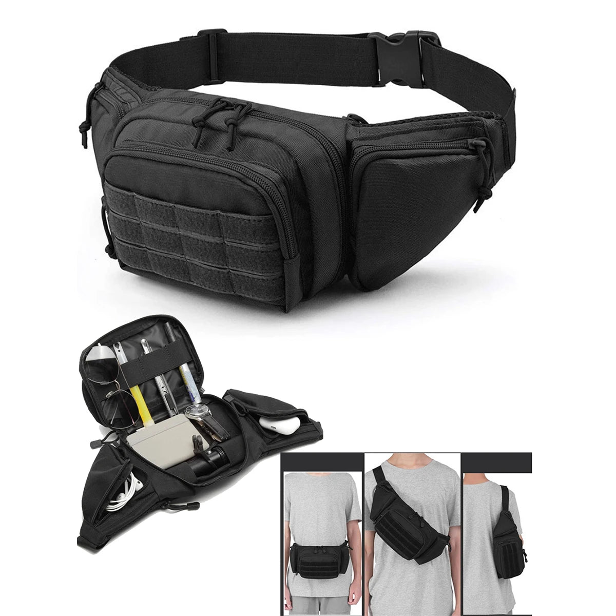 Tactical Waist Bag – MOLLE Fanny Pack for Hiking & Cycling