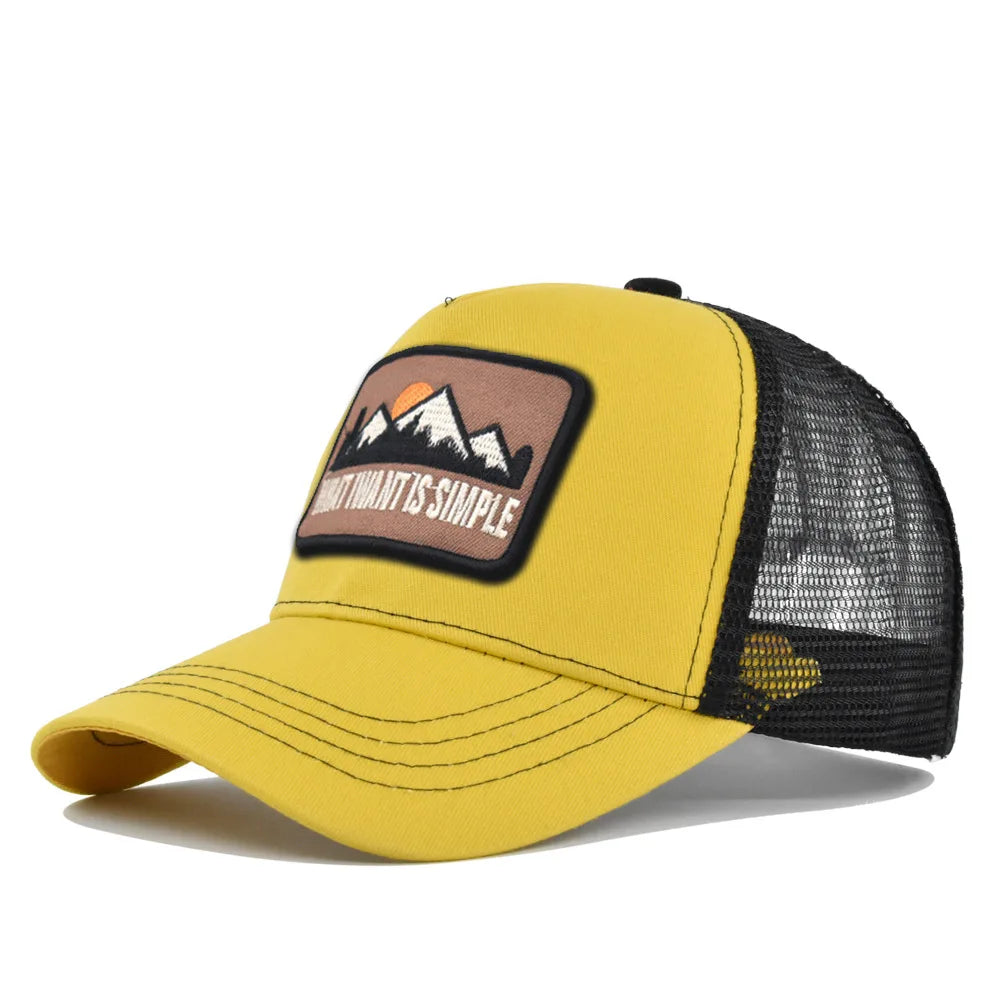 Mesh Breathable Baseball Cap – Embroidery Letter Outdoor Sports Hat