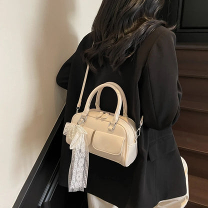 Everything Popular Casual Sweet Lace Ballet Style Design Sense Spring Summer Shoulder Ladies