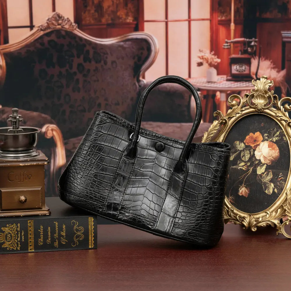 Crocodile Leather Handbag – Women's Large Shoulder & Crossbody Bag