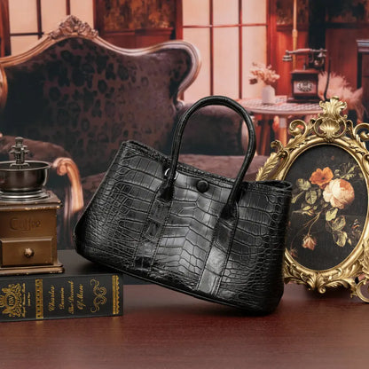Crocodile Leather Handbag – Women's Large Shoulder & Crossbody Bag