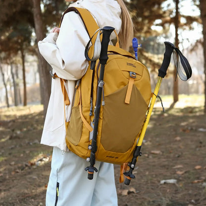 Hiking Backpack 35L – Durable Nylon Outdoor Pack with Reflective Strip