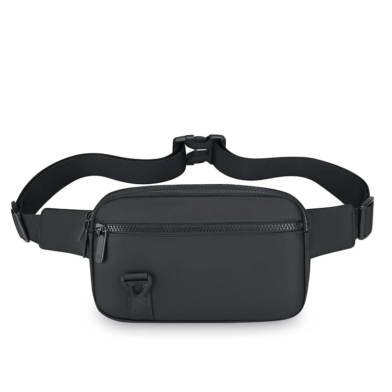 Men's Waterproof Sling Bag – Large Capacity PU Leather Crossbody