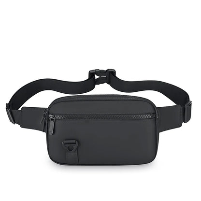 Men's Waterproof Sling Bag – Large Capacity PU Leather Crossbody
