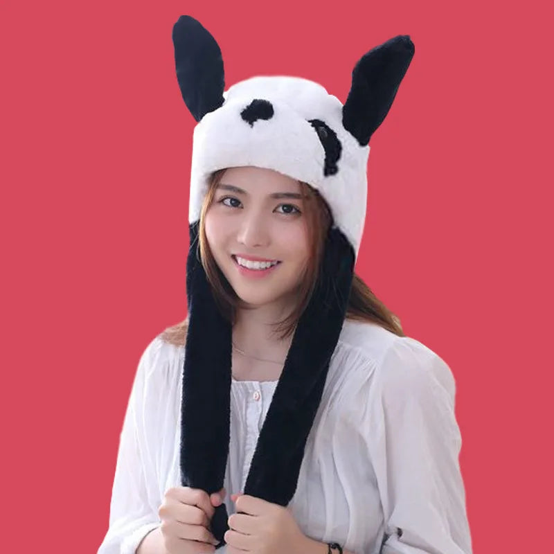 Cute Animal Ear Moving Plush Hat – Kids Cartoon Headband