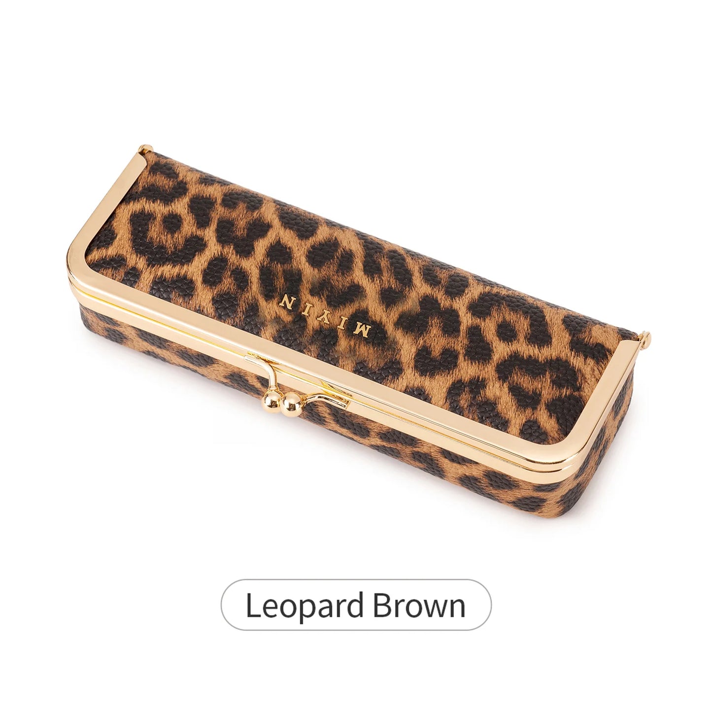 Women's Retro PU Leather Glasses Case Multi-Function Storage Box