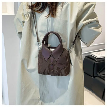 Shirt-Style Crossbody Bag – Minimalist Women's Shoulder Handbag
