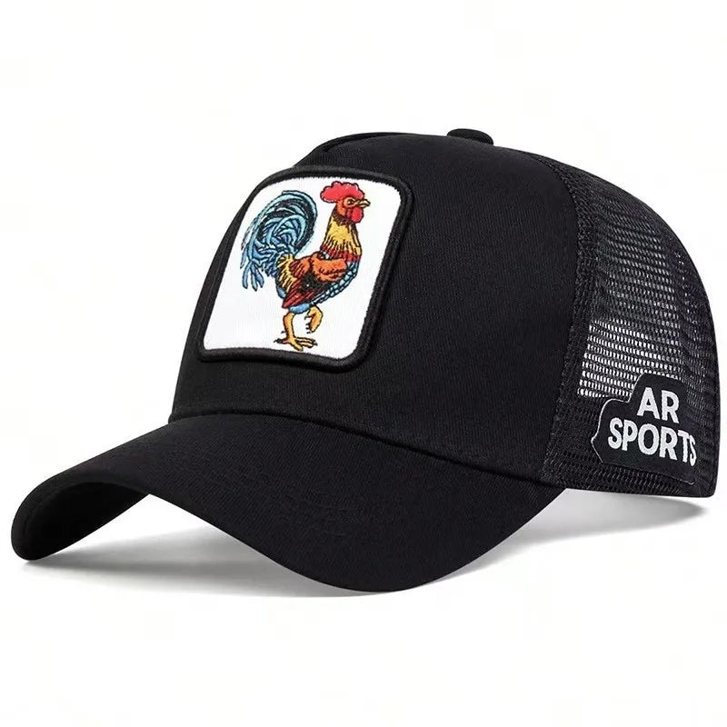Cute Animal Embroidery Trucker Cap – Mesh Baseball Hat