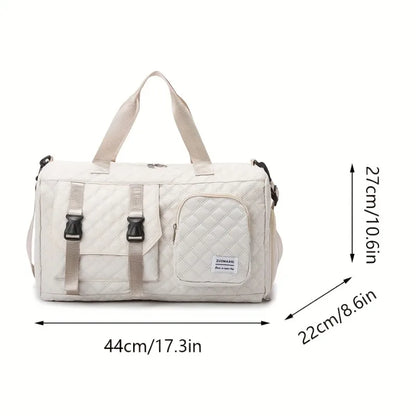 Nylon Argyle Duffle Bag – Large Capacity Sports & Travel