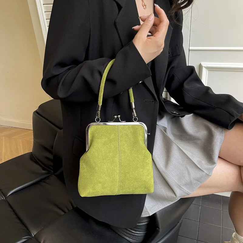 Retro Clip Clasp Crossbody Bag – Mini Phone Purse Shoulder Bag