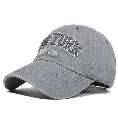 New York Embroidery Baseball Cap – Washed Vintage Style