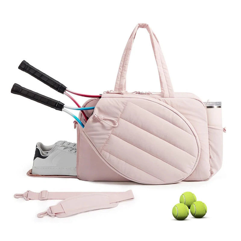 Tennis Racket Bag – Sports Gym Bag for Women with Shoe Compartment