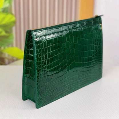 Crocodile Leather Wristlet Clutch – Luxury Wallet Bag