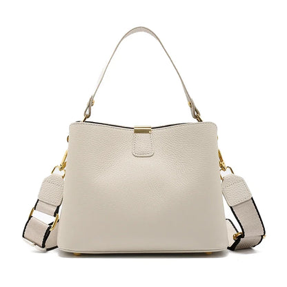 Genuine Leather Bucket Bag – Luxury Crossbody & Top Handle Bag