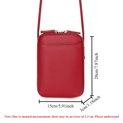 Classic Solid Color Women S Crossbody Bag High-Quality Pu Leather Shoulder Fashionableluxury Large
