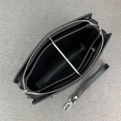 Crocodile Belly Leather Men's Business Clutch Bag with Password Lock