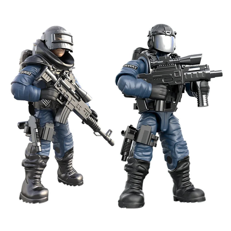 Military SWAT Soldier MOC Building Blocks – Army Figure Toy