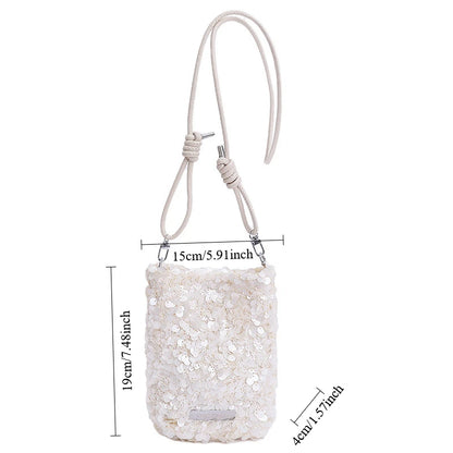 Sequin Crossbody Bag – Mini Glitter Evening Purse for Women