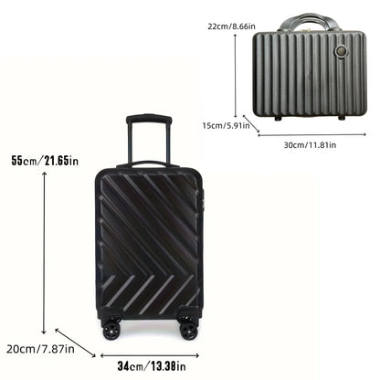 2-Piece Luggage Set – 20-Inch Trolley Suitcase & 14-Inch Mini Case