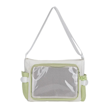 Japanese Polka Dot Crossbody Bag Women Commuting Shoulder Large Capacity Transparent Simple