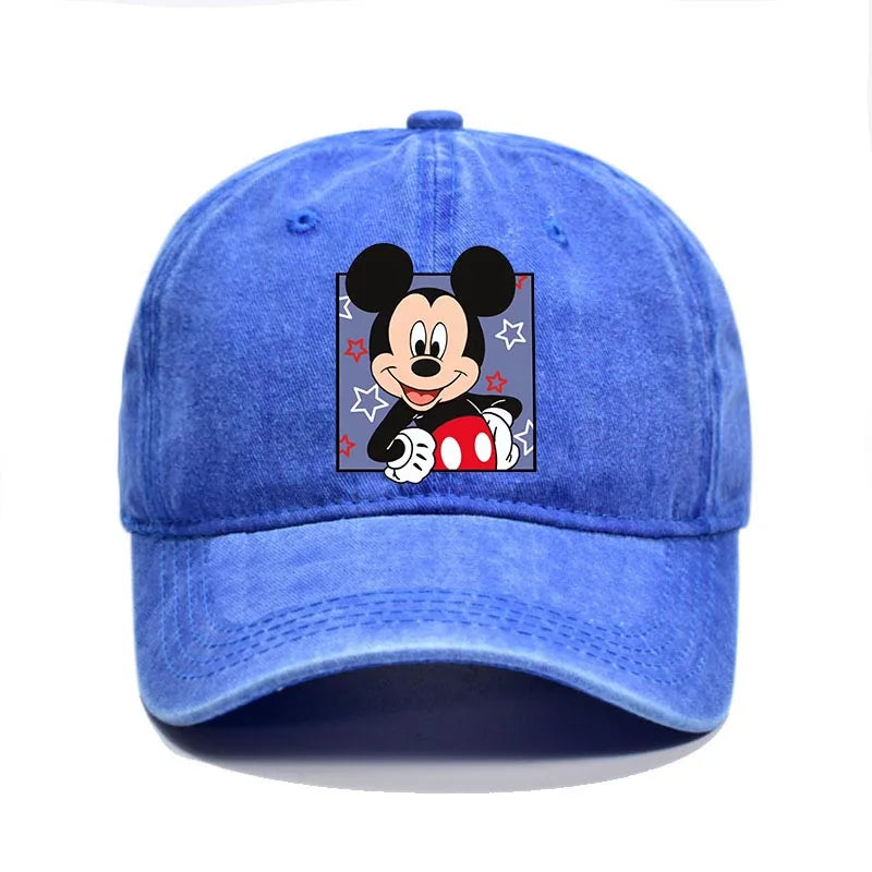 Cartoon Print Washed Baseball Cap – Unisex Vintage Snapback Hat