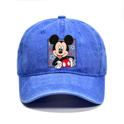 Cartoon Print Washed Baseball Cap – Unisex Vintage Snapback Hat