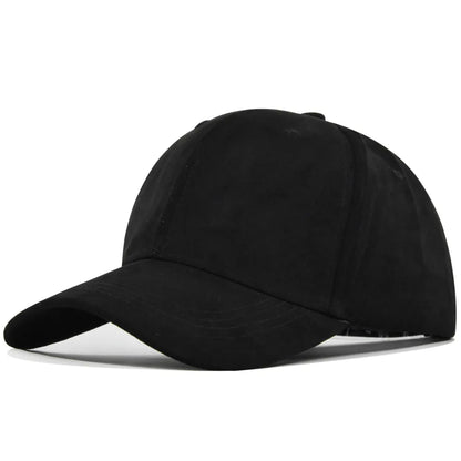 Suede Baseball Cap – Snapback Adjustable Dad Hat for Men & Women