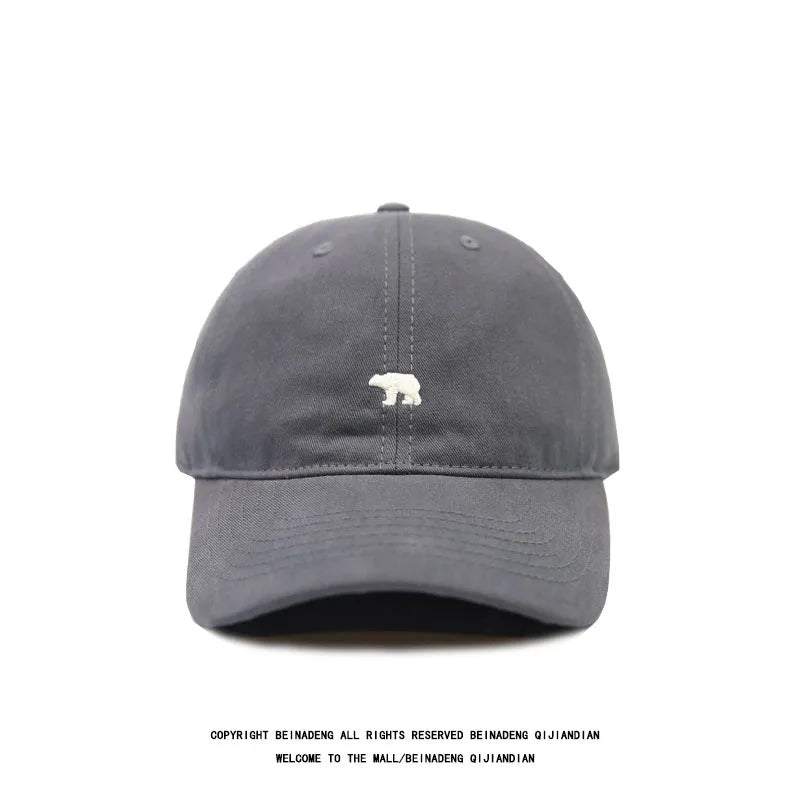Polar Bear Embroidery Baseball Cap – Unisex Cotton Dad Hat