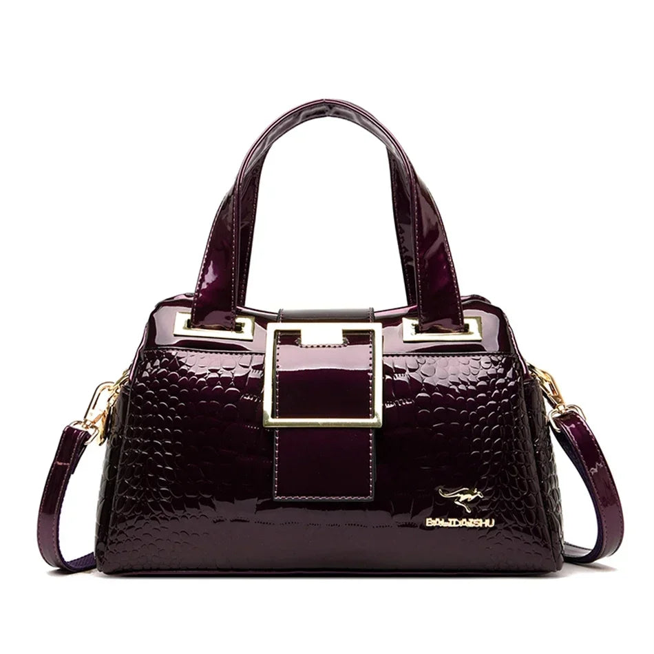 Crocodile Pattern Luxury Tote Bag for Women