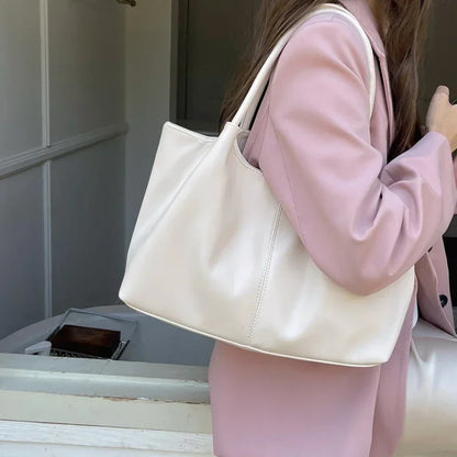 Large Capacity PU Leather Shoulder Tote Bag for Women