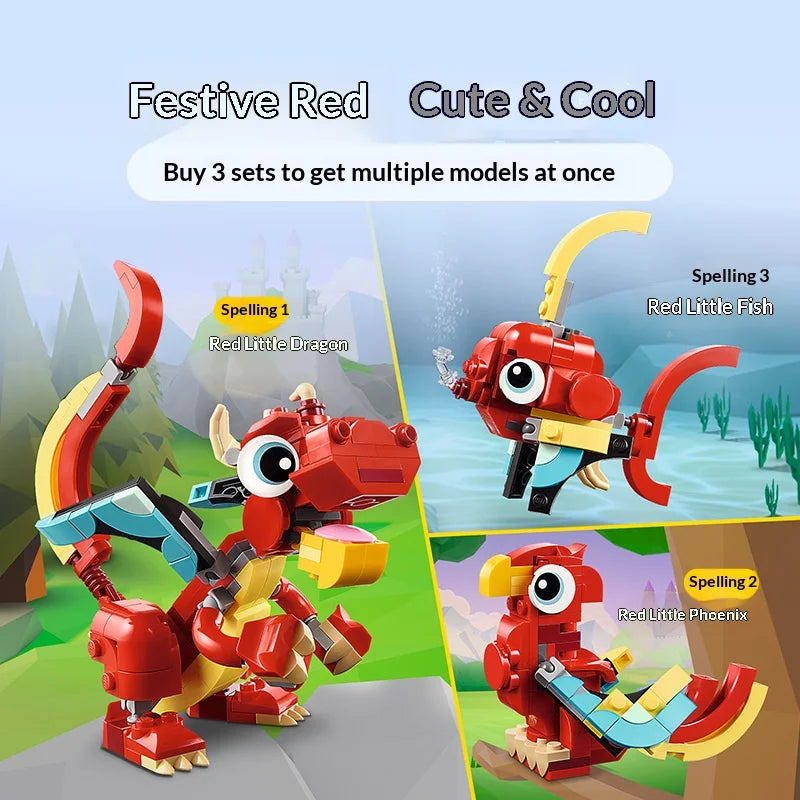 LEGO Creator 3-in-1 Red Dragon Set 31145 – Ages 6+
