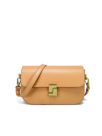 Leather Crossbody Bag – Women's Small Square Shoulder Bag