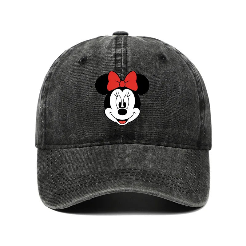 Cartoon Print Washed Baseball Cap – Unisex Vintage Snapback Hat