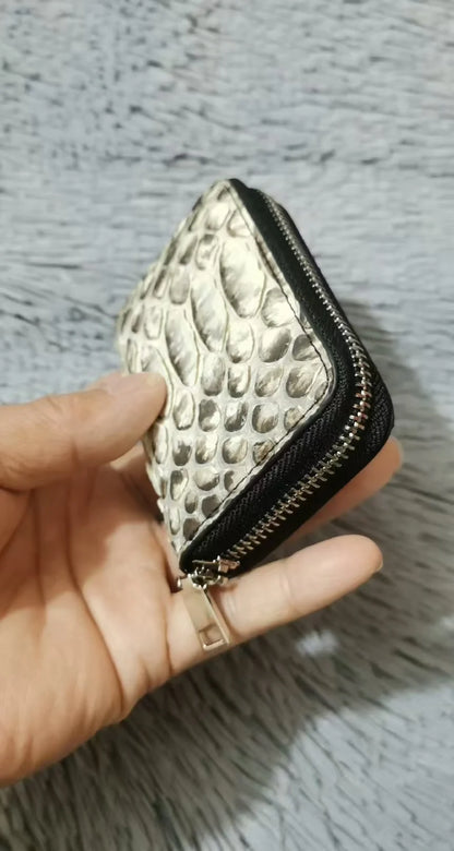 Snake Leather Card Holder Wallet – Multi-Slot, Unisex