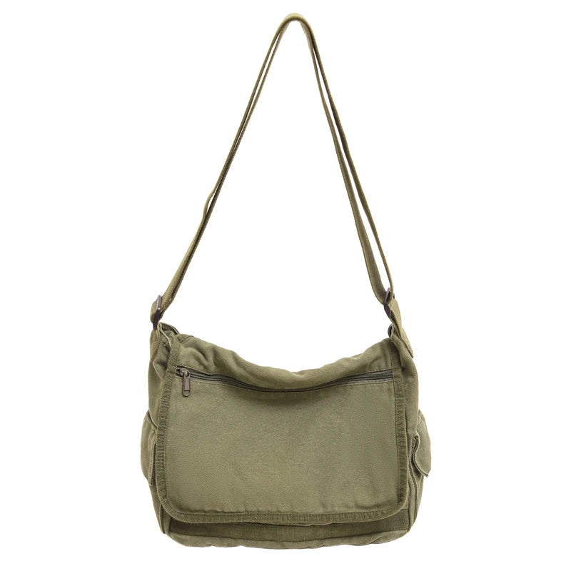 Canvas Messenger Bag – Casual Crossbody for Women & Students