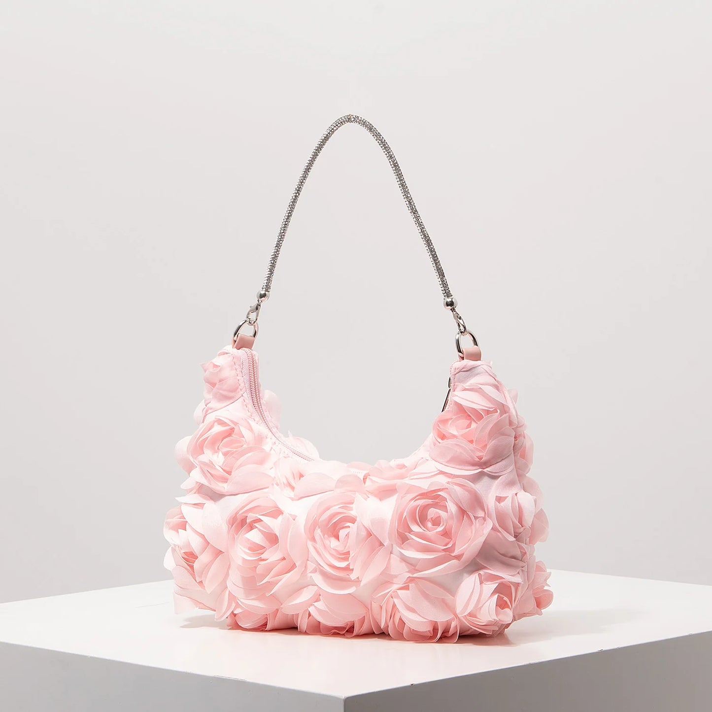 3D Rose Floral Shoulder Bag for Women – Party & Gala