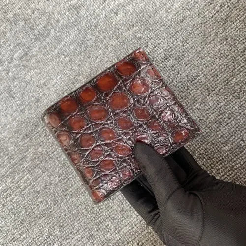 Men's Genuine Crocodile Leather Bifold Wallet