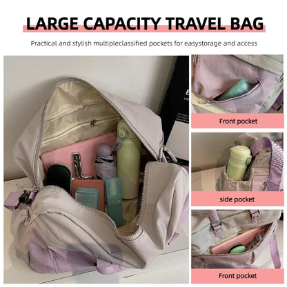 Large Capacity Travel Duffel Bag with Expandable Bottom