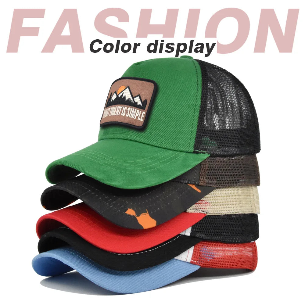 Mesh Breathable Baseball Cap – Embroidery Letter Outdoor Sports Hat