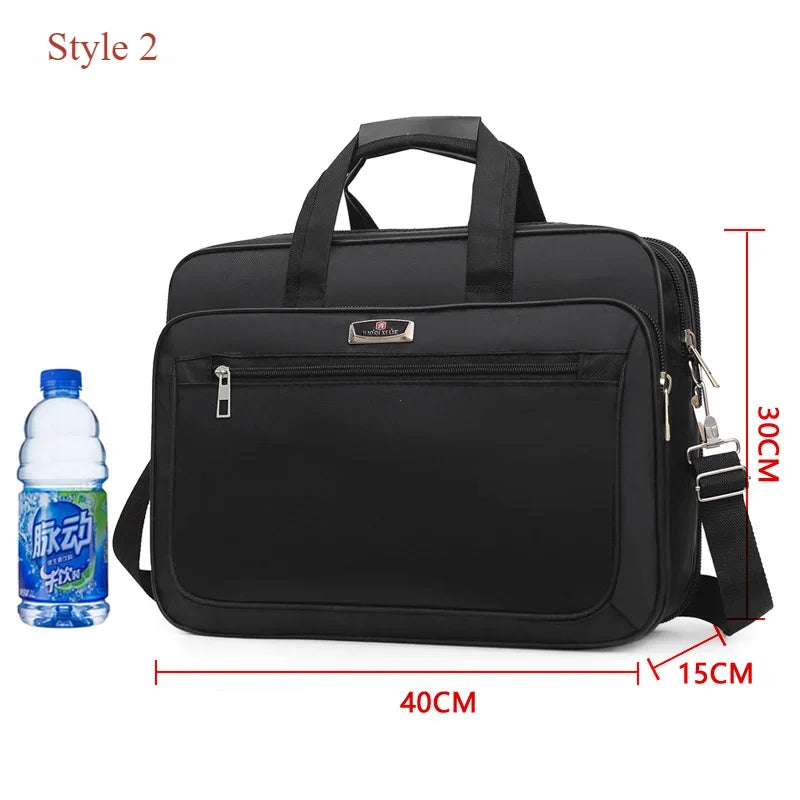 Large Capacity Laptop Briefcase – Business Travel Shoulder Bag