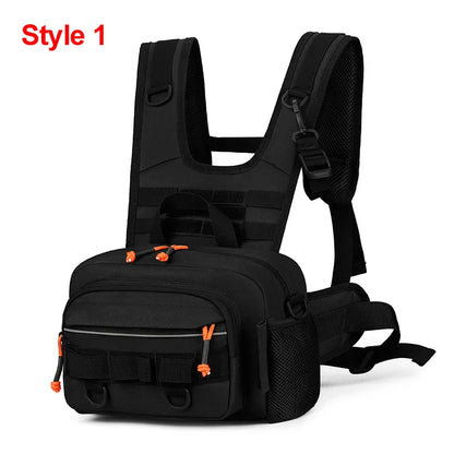 Tactical Fishing Vest Chest Bag – MOLLE Outdoor Pack