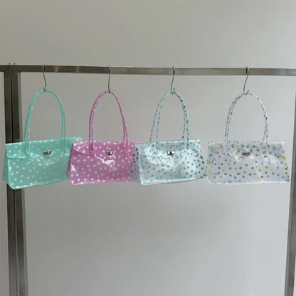 Transparent Pvc Dot Women Handbags Designer Swee Tjelly Bag Lovely Summer Cute Flap Square Bags