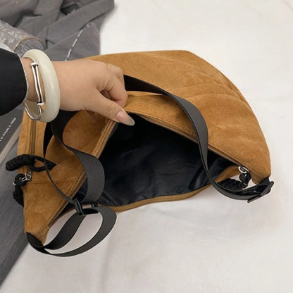 Retro Hobo Bag for Women – Large Capacity Soft Shoulder Handbag