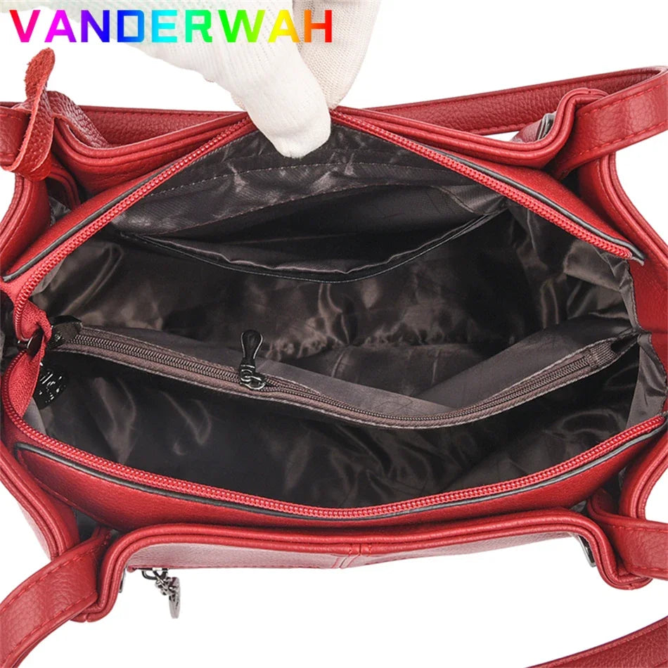 Genuine Leather Handbag – Women's Luxury Shoulder & Crossbody Bag