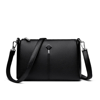 Leather Crossbody Bag for Women – 3-Layer Elegant Shoulder Purse